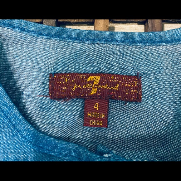 7 for all mankind denim romper - Picture 3 of 4